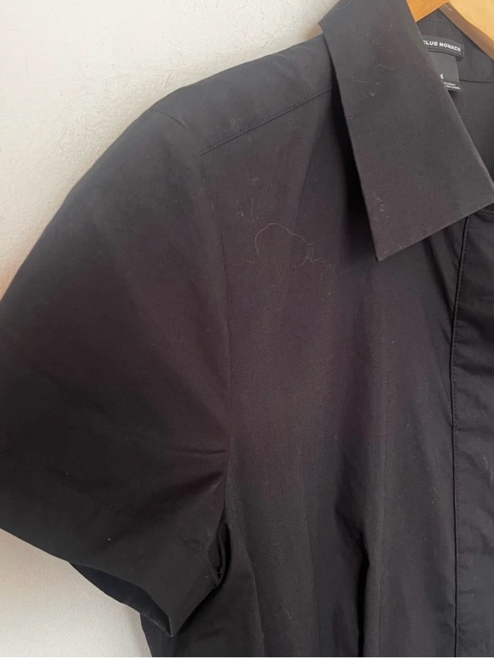 🌼Club Monaco Sz 4 Classic Black Shirt Dress - Picture 5 of 8